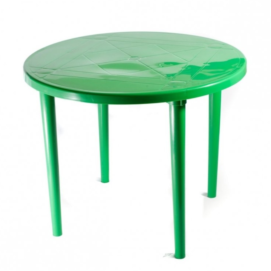 Круглый стол из пластика