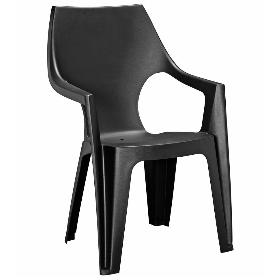 Пластиковый стул черного цвета