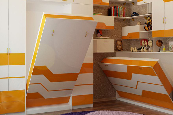 Современная модульная мебель для двух детей
