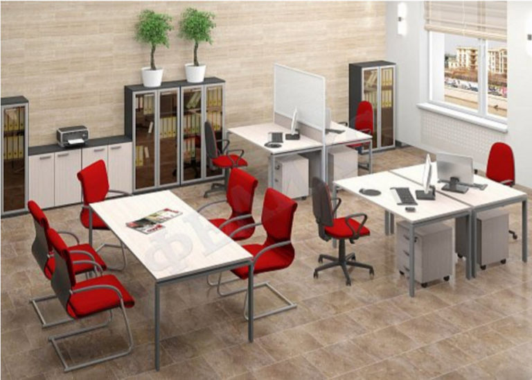 Схема расположения мебели в офисе