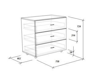 Размеры комодов для спальни