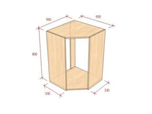 Угловая тумба под 90 градусов