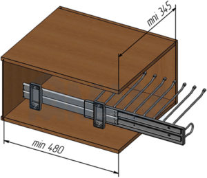 Брючница 500 выдвижная для шкафа