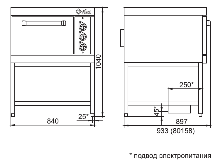 Схема жарочного шкафа ШЖЭ-1