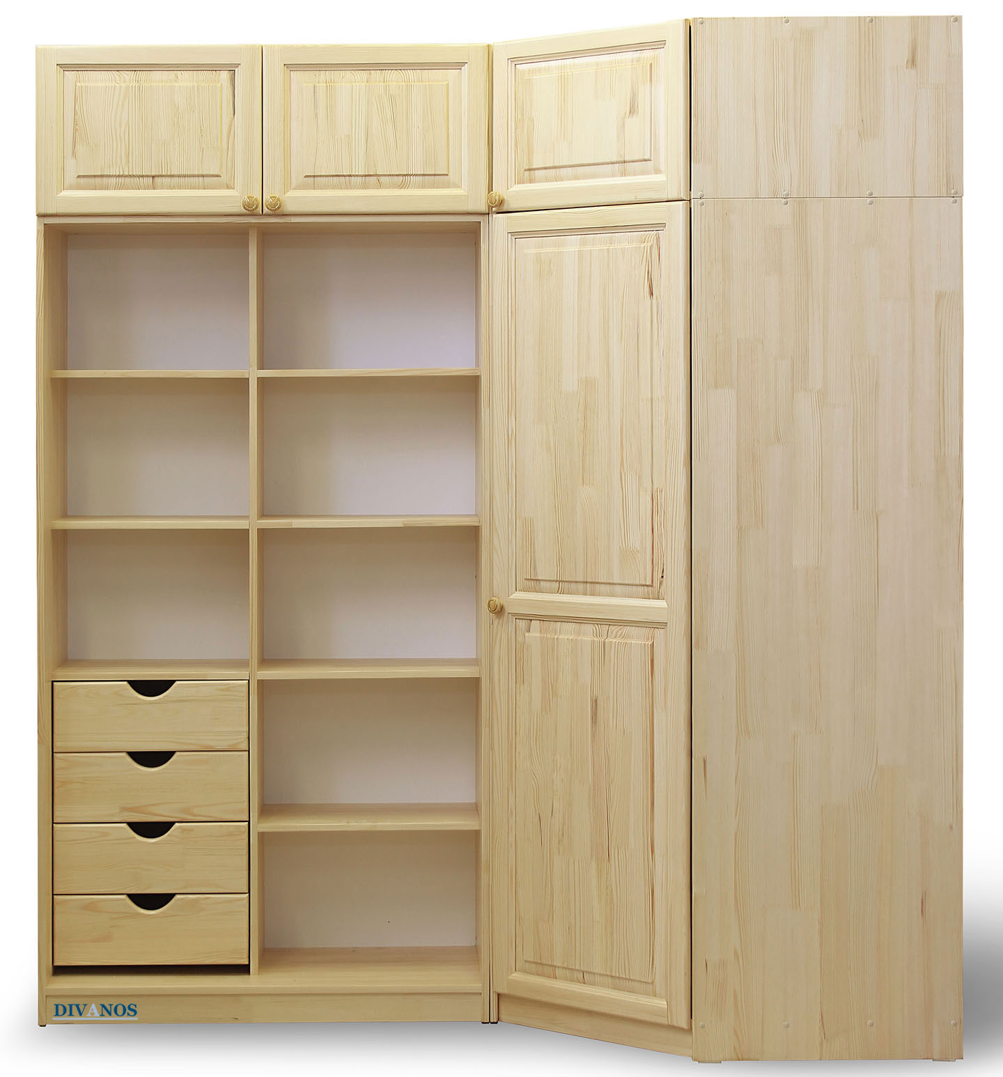 Модульный шкаф деревянный