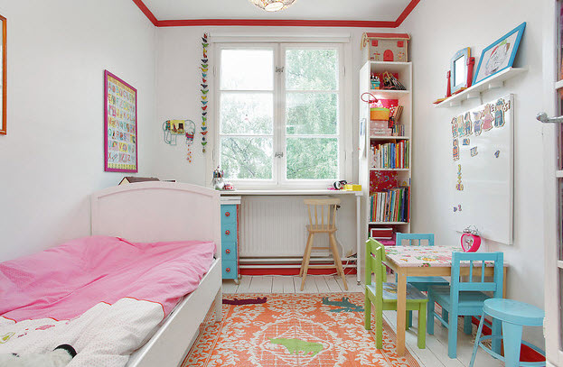 Яркие оттенки детской комнаты
