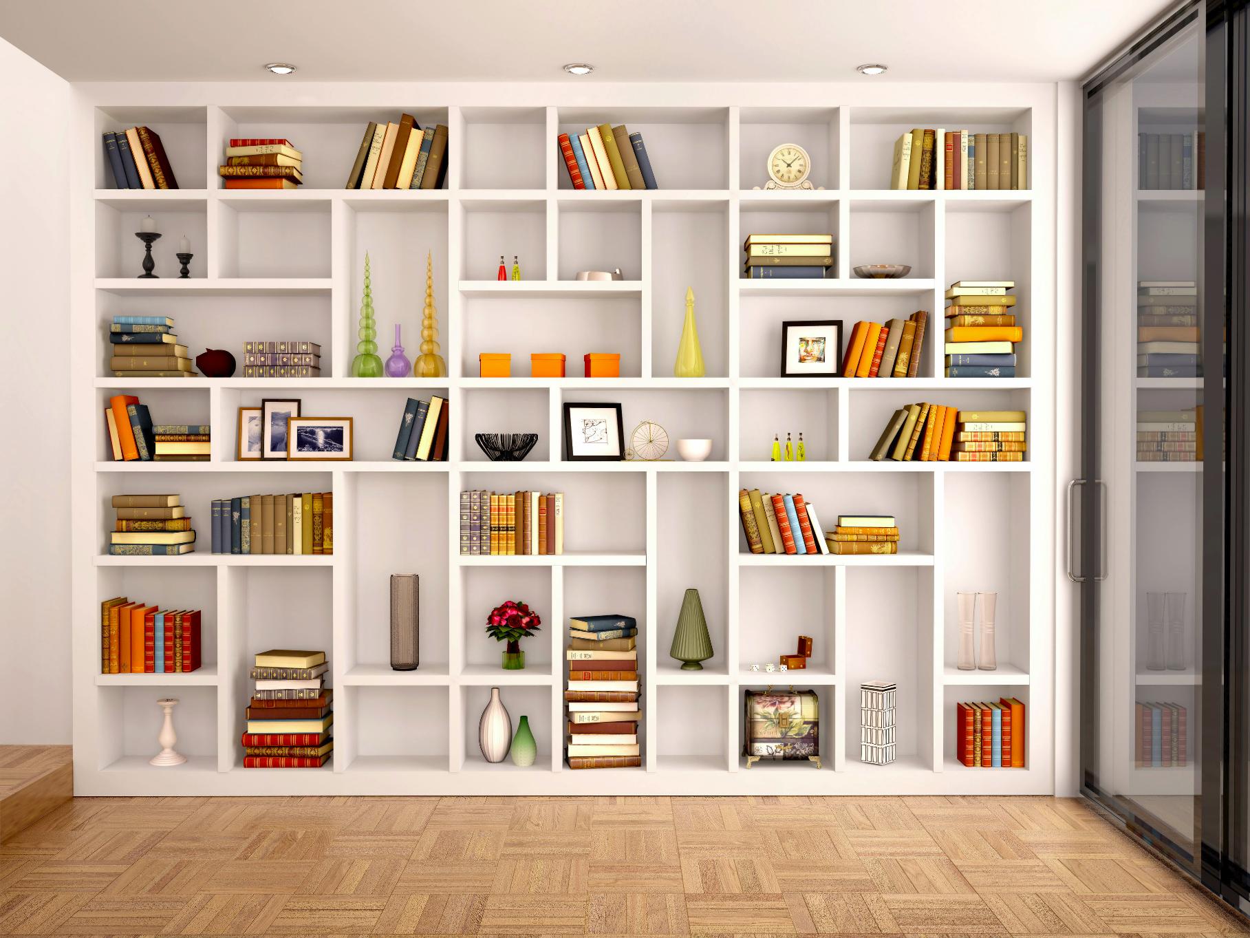 Белый шкаф для книг