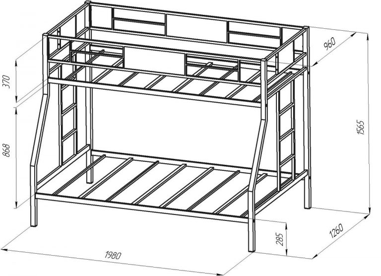 Расстояние между двухъярусными кроватями