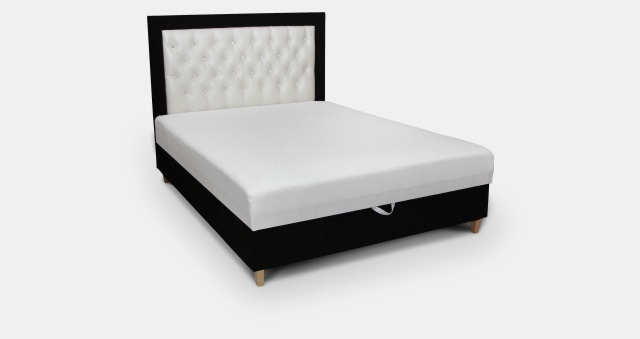 Черно-белая модель кровати