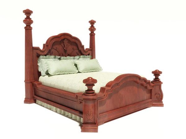 Дубовая двуспальная кровать