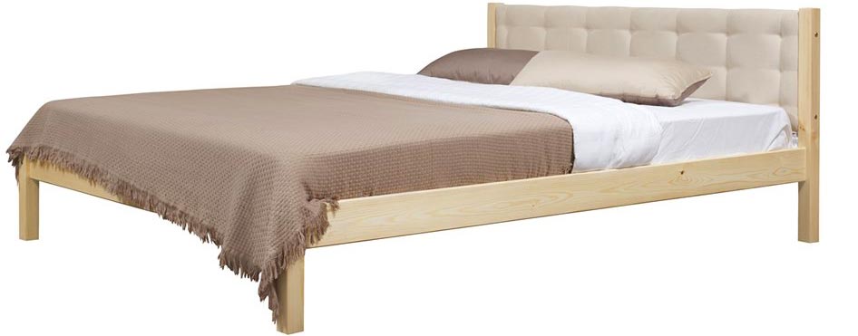 Комфортная кровать, изготовленная из массива сосны
