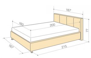 Полуторка кровать размер в сантиметрах