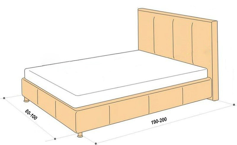 Стандартные размеры односпальной кровати