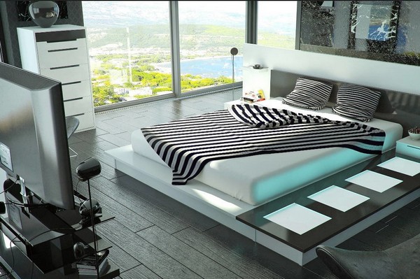 Кровать в стиле хай-тек