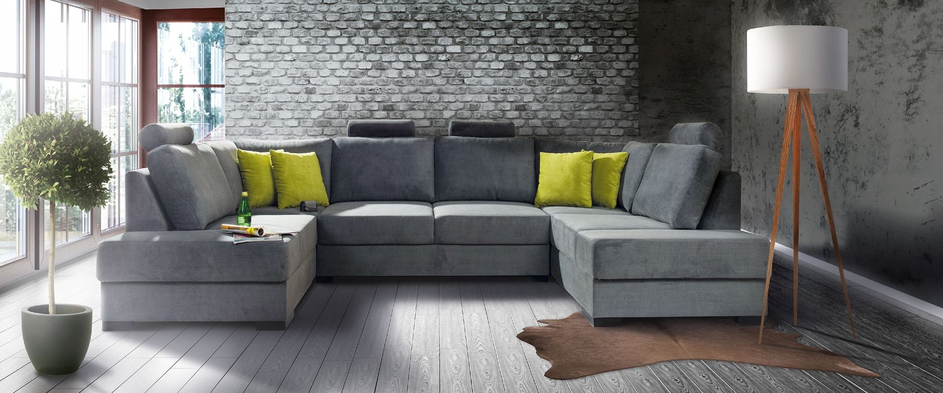 Дизайнерский диван в стиле лофт