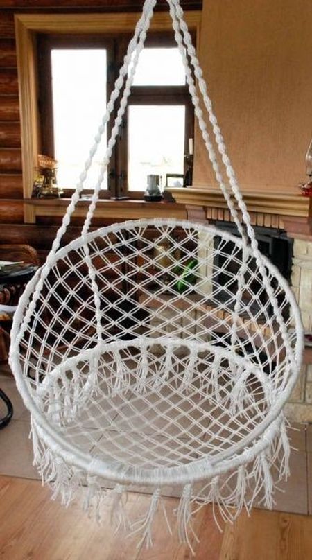Подвесное кресло-кокон: как сделать своими руками плетеное,пошаговая инструкция