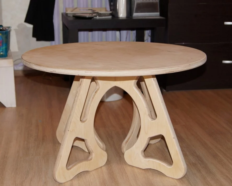 DXF - Кофейный столик из фанеры - макет для ЧПУ | Лаборатория мебели