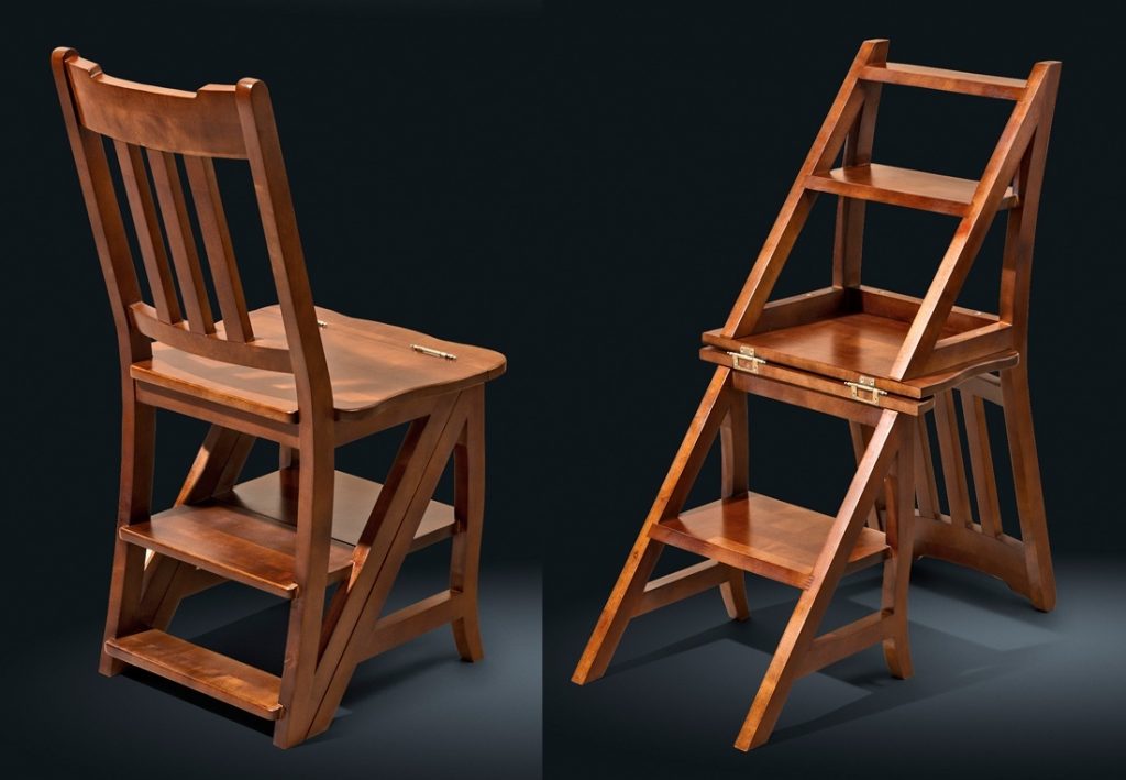 Особенности конструкции стула-стремянки, изготовление своими руками